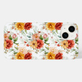 Red Peony Blume Bouquet Pattern Case-Mate iPhone Hülle (Rückseite (Horizontal))
