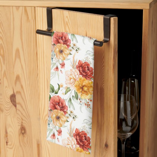 Red Peony Blume Bouquet Pattern Geschirrtuch (Drittel gefaltet)