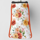 Red Peony Blume Bouquet Pattern Golf Headcover (Rotieren 90)