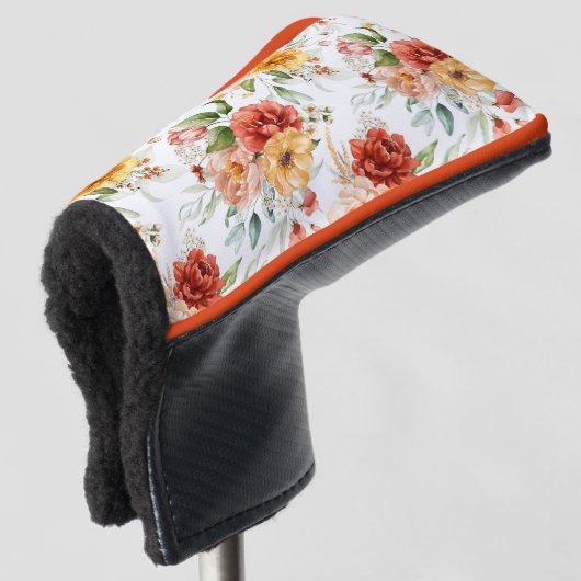 Red Peony Blume Bouquet Pattern Golf Headcover (3/4 Vorderseite)