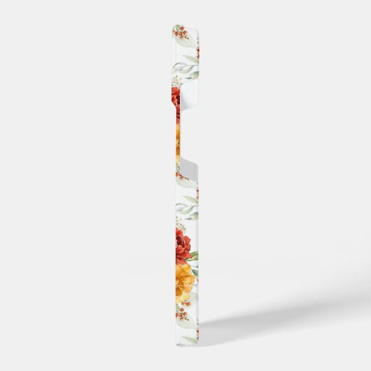 Red Peony Blume Bouquet Pattern iPhone Hülle (Linke Seite)