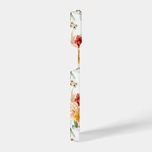 Red Peony Blume Bouquet Pattern iPhone Hülle (Rechte Seite)