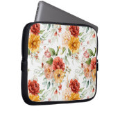 Red Peony Blume Bouquet Pattern Laptopschutzhülle (Vorne Rechts)