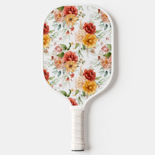 Red Peony Blume Bouquet Pattern Pickleball Schläger (Vorderseite)