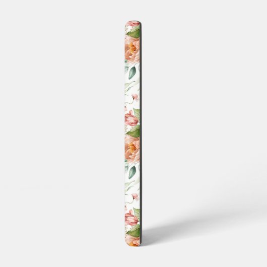 Red Peony Blume Bouquet Pattern Samsung Galaxy Hülle (Linke Seite)