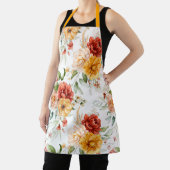 Red Peony Blume Bouquet Pattern Schürze (InSitu)