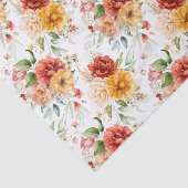 Red Peony Blume Bouquet Pattern Seidenpapier (Ausschnitt)