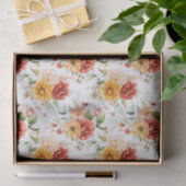 Red Peony Blume Bouquet Pattern Seidenpapier (Geschenk)