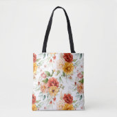 Red Peony Blume Bouquet Pattern Tasche (Vorderseite)