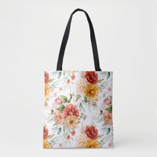 Red Peony Blume Bouquet Pattern Tasche (Vorderseite)