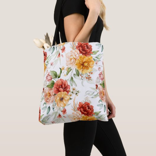 Red Peony Blume Bouquet Pattern Tasche (Von Nahem)