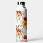 Red Peony Blume Bouquet Pattern Trinkflasche (links)