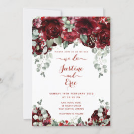 Red Peony Epiphany Luxury Wedding Invitation Suite Einladung
