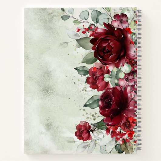 Red Peony Epiphany-Notebook Notizblock (Rückseite)