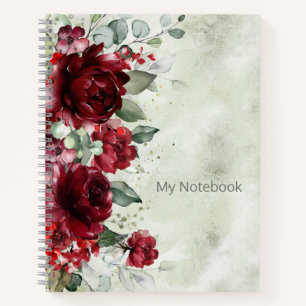 Red Peony Epiphany-Notebook Notizblock