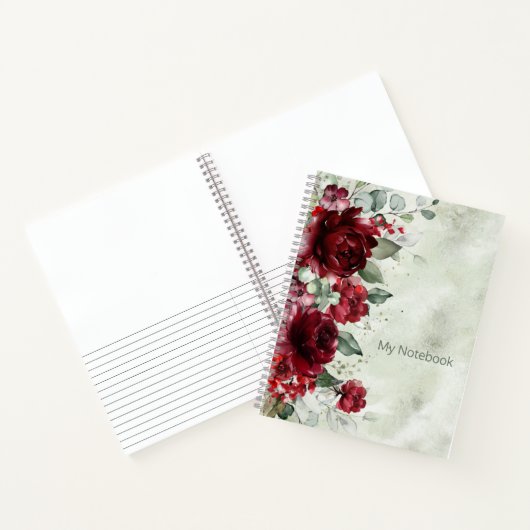 Red Peony Epiphany-Notebook Notizblock (Innenseite)