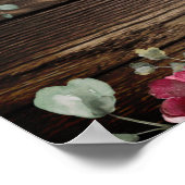 Red Peony Epiphany Wedding 24 x 36 Welcome Sign Poster (Ecke)