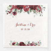 Red Peony Epiphany Wedding Serviette (Vorderseite)