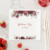 Red Peony Epiphany Wedding Serviette (Beispiel)
