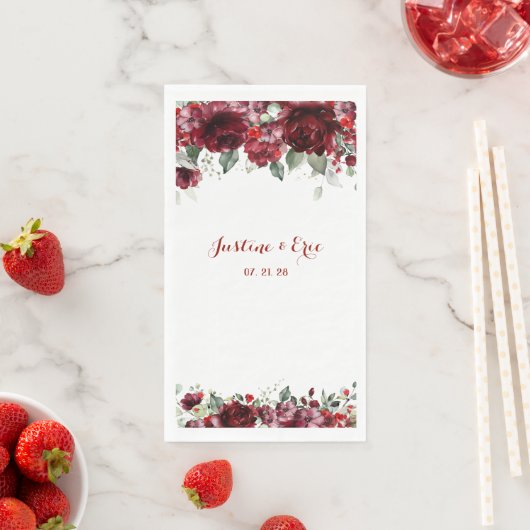 Red Peony Epiphany Wedding Serviette (Beispiel)