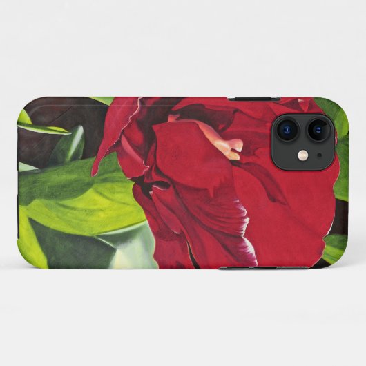 Red Peony Floral Case-Mate iPhone Hülle (Rückseite (Horizontal))