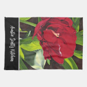 Red Peony Floral Geschirrtuch (Horizontal)