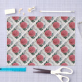 Red Peony Map Seidenpapier (Handwerk)