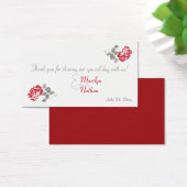 Red Peony on White mit Taupe Gastgeschenk Hochzeit (Schreibtisch)