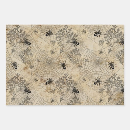 Red Peony Steampunk Skull Ephemera Geschenkpapier Set (Vorderseite 3)