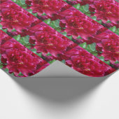 Red Peony Wrapping Paper Geschenkpapier (Ecke)