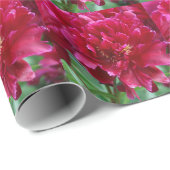 Red Peony Wrapping Paper Geschenkpapier (Rolleneckpunkt)