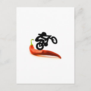 Red Pepper Bike Rider Postkarte