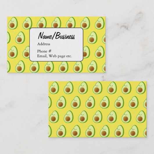 Red Pepper Cartoon Pattern Visitenkarte (Vorne/Hinten)