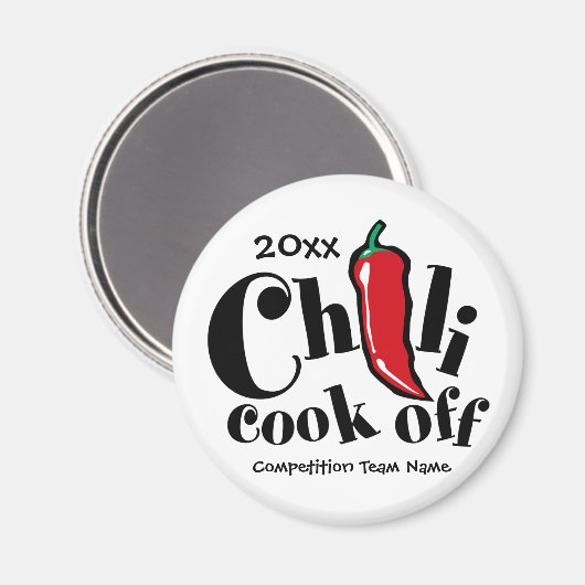Red Pepper Chili Cook Off Contest Magnet (Vorderseite/Rückseite)