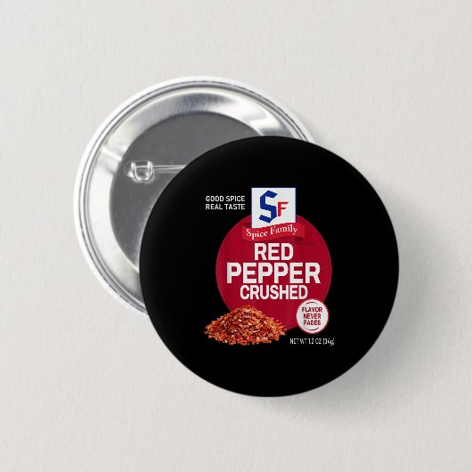 Red Pepper Crushed Sce Group Family Matching Hallo Button (Vorne & Hinten)