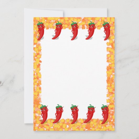 Red Pepper Diva Cartoon Einladung (Vorderseite)
