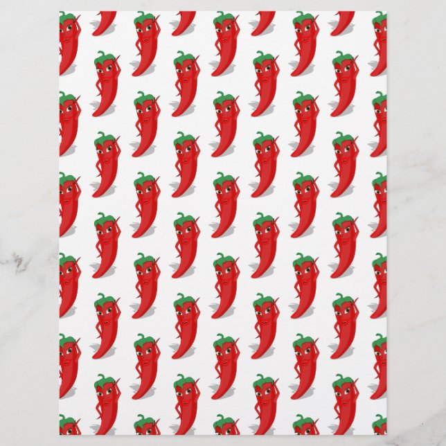 Red Pepper Diva Cartoon Pattern (Vorderseite)