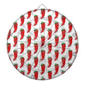 Red Pepper Diva Cartoon Pattern Dartscheibe (vorne)