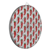 Red Pepper Diva Cartoon Pattern Dartscheibe (Vorderseite Links)