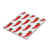 Red Pepper Diva Cartoon Pattern Fliese (Seite)