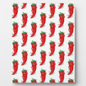 Red Pepper Diva Cartoon Pattern Fotoplatte (Vorderseite)