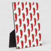 Red Pepper Diva Cartoon Pattern Fotoplatte (Seite)
