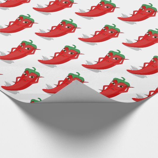 Red Pepper Diva Cartoon Pattern Geschenkpapier (Ecke)