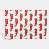 Red Pepper Diva Cartoon Pattern Geschirrtuch (Horizontal)