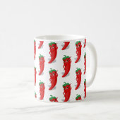 Red Pepper Diva Cartoon Pattern Kaffeetasse (VorderseiteRechts)
