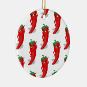 Red Pepper Diva Cartoon Pattern Keramik Ornament (Rechts)