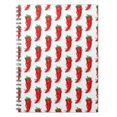 Red Pepper Diva Cartoon Pattern Notizblock (Vorderseite)