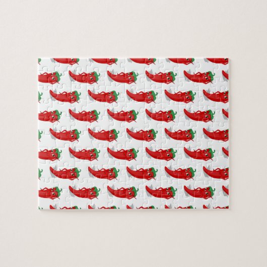 Red Pepper Diva Cartoon Pattern Puzzle (Horizontal)