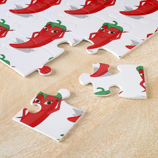 Red Pepper Diva Cartoon Pattern Puzzle (Seite)