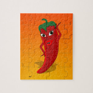 Red Pepper Diva Jigsaw Puzzle